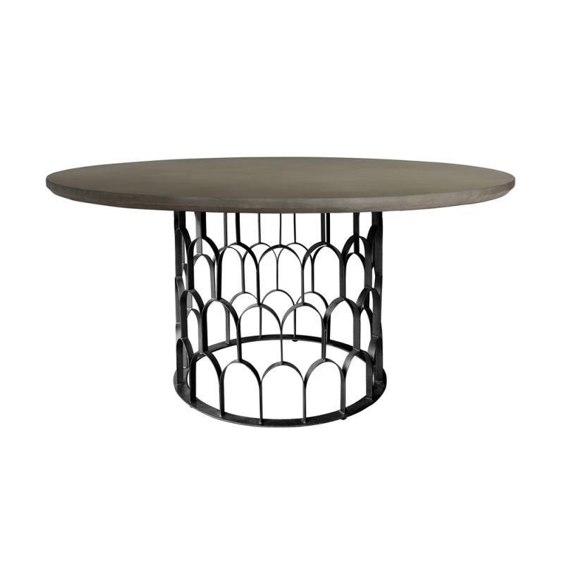 Armen Living - Gatsby Concrete and Metal Round Dining Table - LCGTDICC