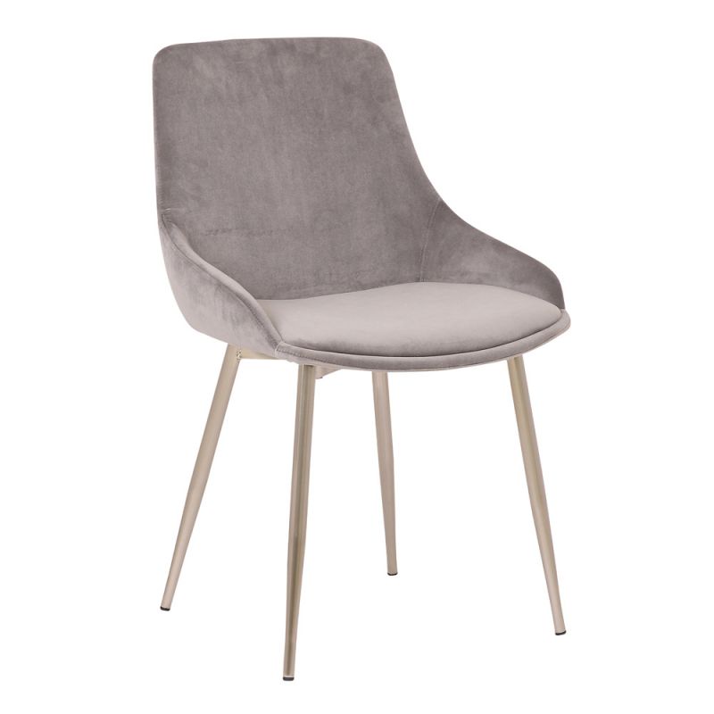 Armen Living - Heidi Gray Velvet Dining Accent Chair - LCHESICHRGR