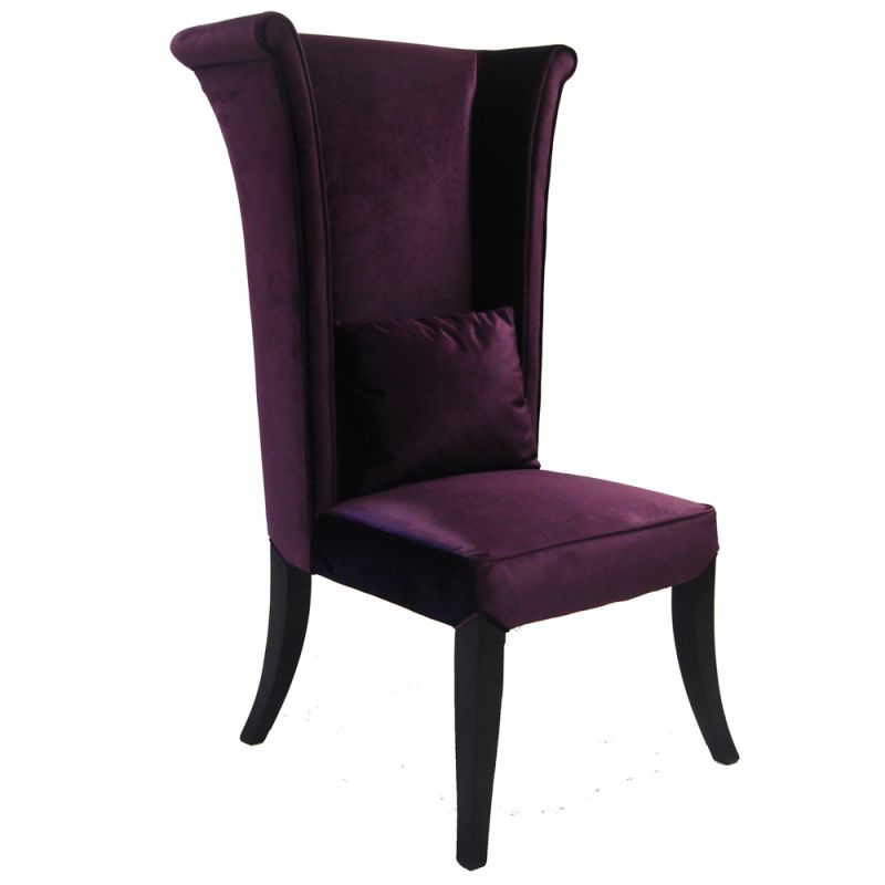 Armen Living - Mad Hatter Dining Chair In Purple Rich Velvet - LC847SIPU