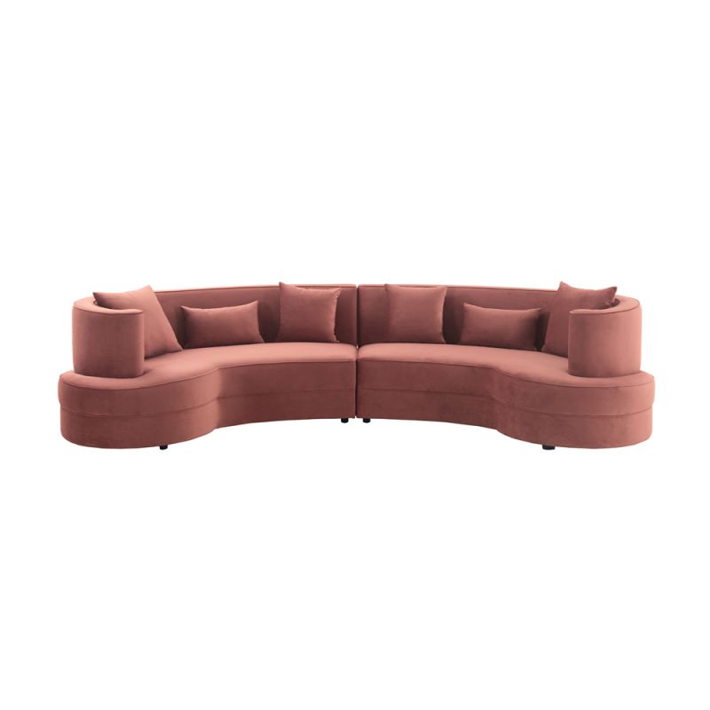Armen Living - Majestic Blush Fabric Upholstered Sectional Sofa - LCMJSEBLUSH