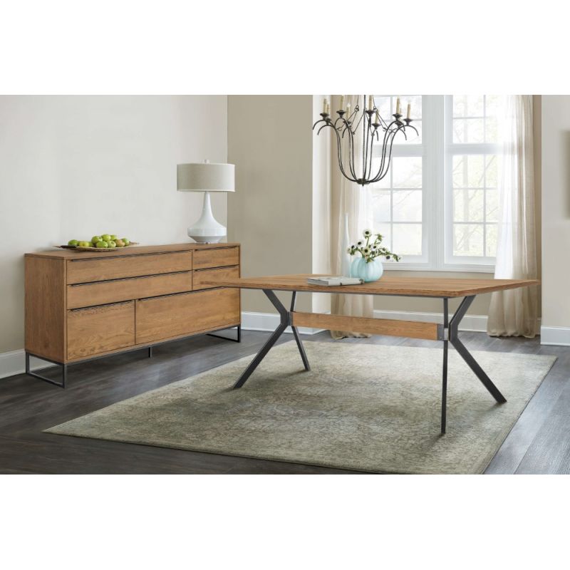 Armen Living - Nevada Rustic 2 piece set with Dining Table and Sideboard in Balsamico  - SETNVDIBAL2A