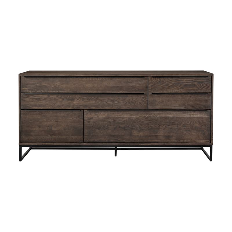 Armen Living - Nevada Rustic Oak Wood Sideboard In Dark Brown - LCNVBUSMK