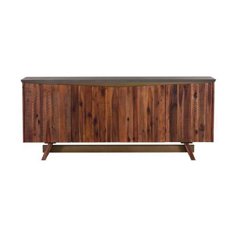 Armen Living - Picadilly 4 Door Sideboard Buffet in Acacia Wood and Concrete - LCPJBUCC