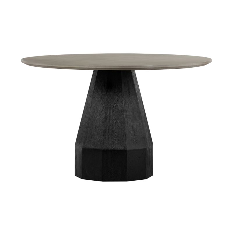 Armen Living - Revival Concrete and Oak Round Dining Table - LCRVDICCGR