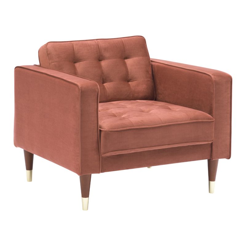 Armen Living - Somerset Blush Velvet Mid Century Modern Club Chair - LCSM1BLUSH