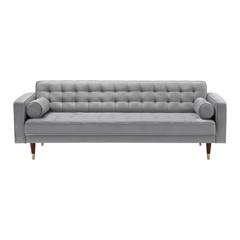 Armen Living - Somerset Gray Velvet Mid Century Modern Sofa - LCSM3GREY