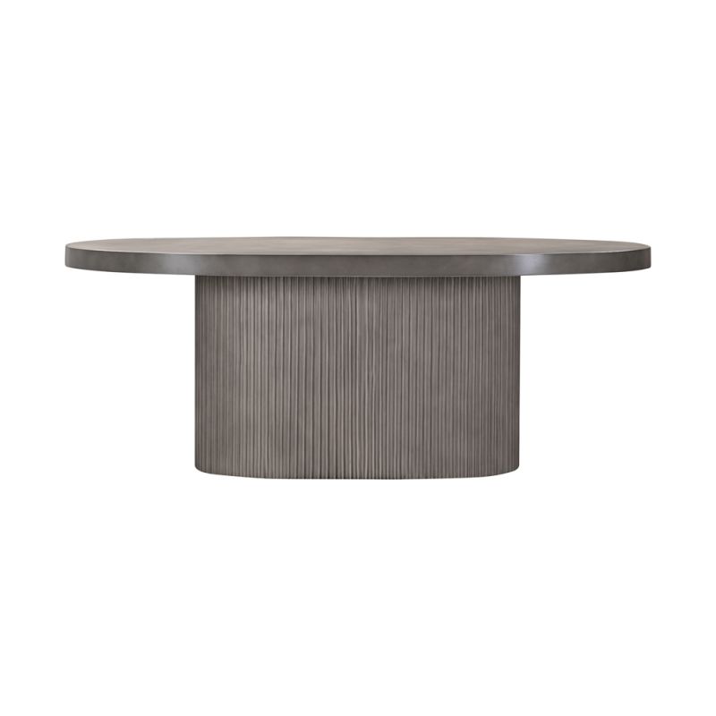 Armen Living - Wave Oval Dining Table in Grey Concrete - LCLKDICCGR
