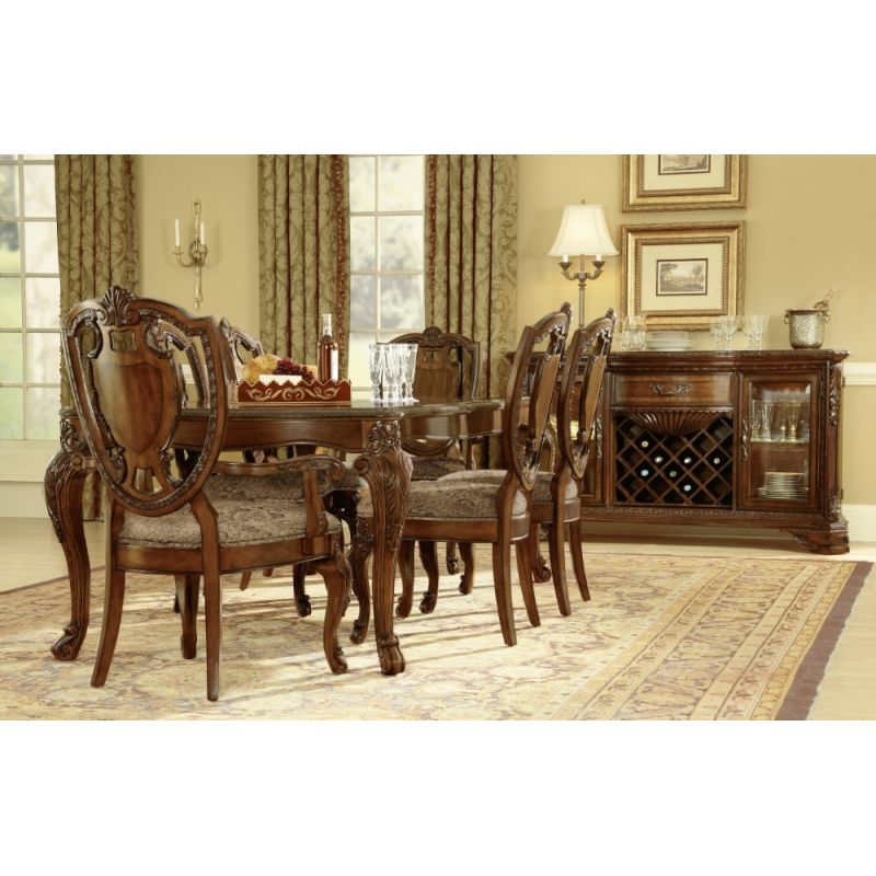 A.R.T. Furniture - Old World 8PC Dining Rect. Table Set with China Cabinet - 143220-2606S8