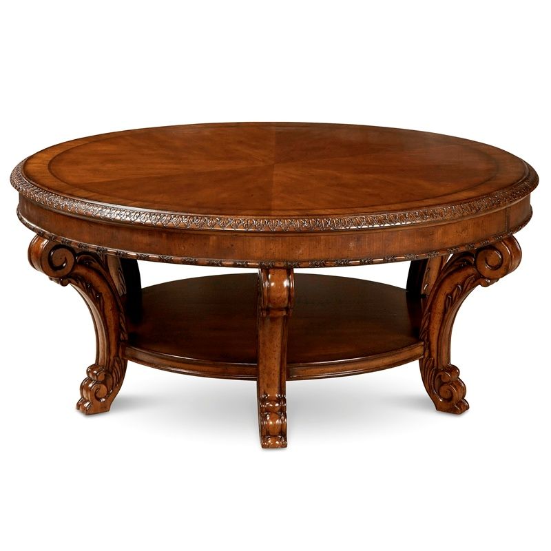 Round Tail Table In Pine Medium, Round Cherry Coffee Table