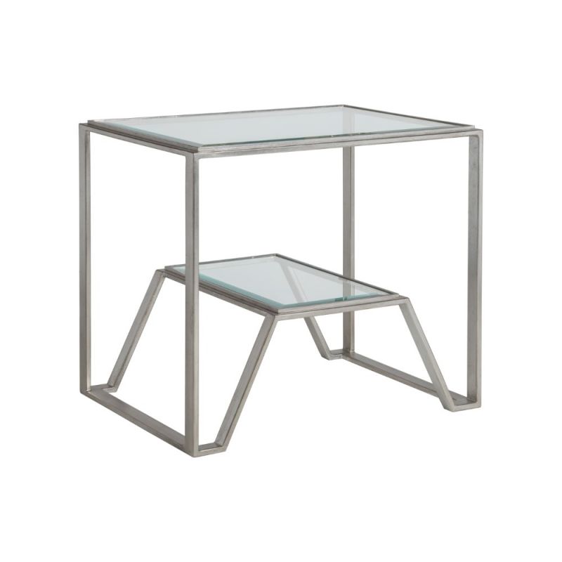 Artistica Home - Metal Designs Byron Rectangular End Table - Silver - 01-2230-955-47