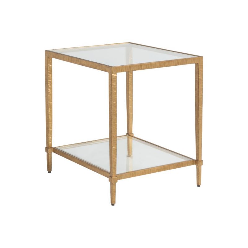 Artistica Home - Metal Designs Claret Rectangular End Table - Gold Leaf - 01-2233-953-48