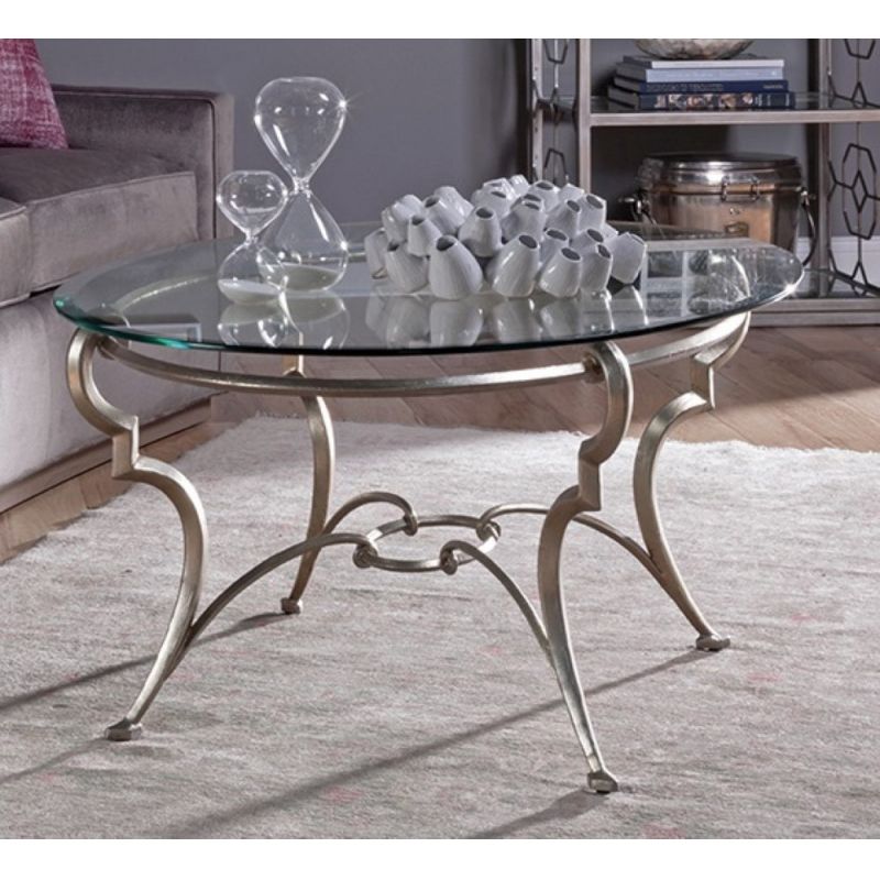 Artistica Home - Signature Designs Colette Oval Cocktail Table - Champagne foil finish - 01-2022-949C
