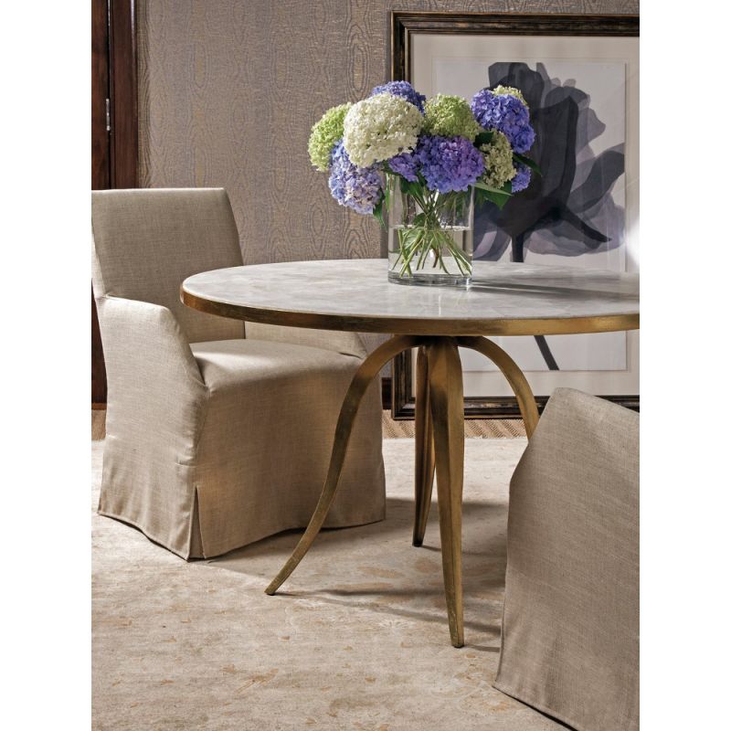 Artistica Home - Signature Designs Crystal Stone Round Dining Table - Gold foil finish - 01-2023-870C