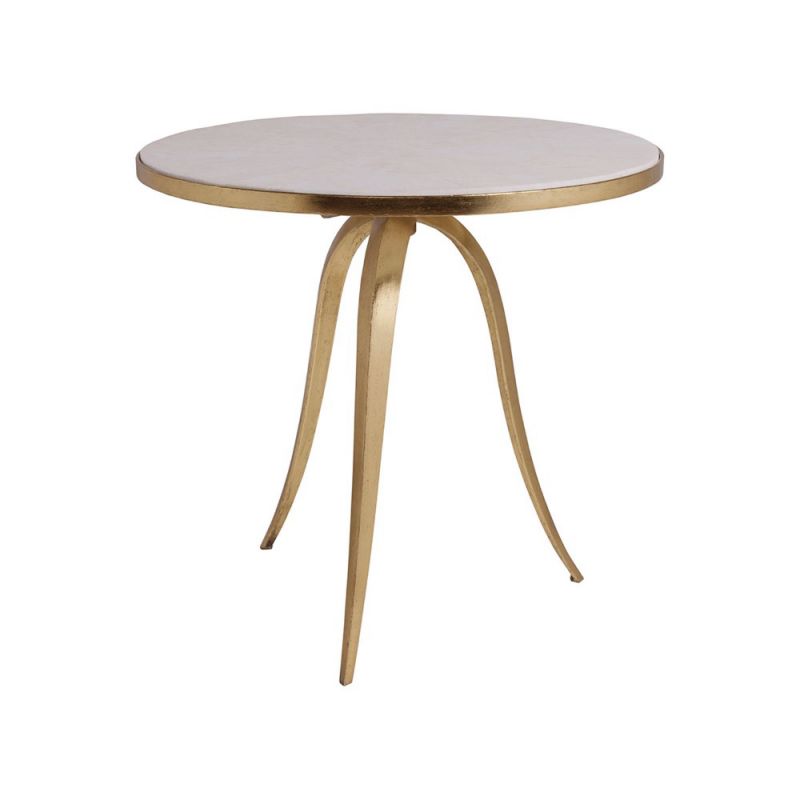 Artistica Home - Signature Designs Crystal Stone Round End Table - Gold foil finish - 01-2023-950
