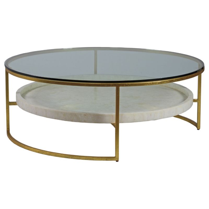 Artistica Home - Signature Designs Cumulus Large Round Cocktail Table - Gold foil finish - 01-2024-941C