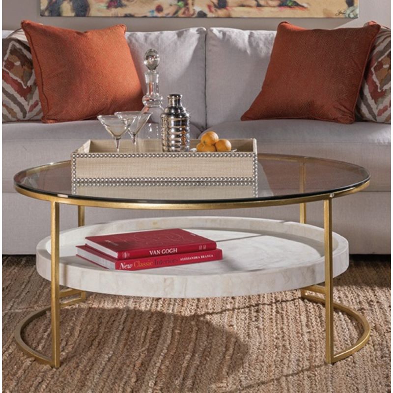 Artistica Home - Signature Designs Cumulus Round Cocktail Table - Gold foil finish - 01-2024-943C