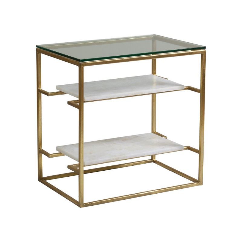 Artistica Home - Signature Designs Cumulus Tier Table - Iron base frame in gold foil finish - 01-2024-955C