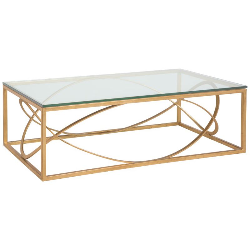 Artistica Home - Metal Designs Ellipse Rectangular Cocktail Table - Gold Leaf - 01-2234-945-48