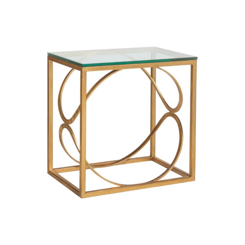 Artistica Home - Metal Designs Ellipse Rectangular End Table - Gold Leaf - 01-2234-955-48