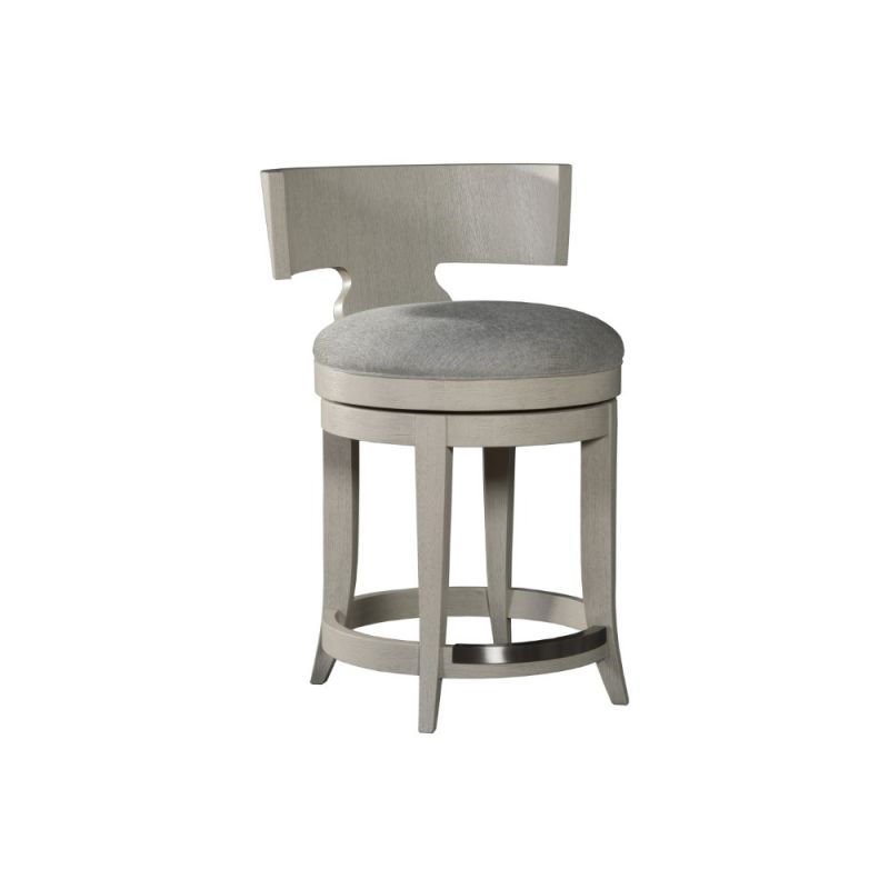 Artistica Home - Signature Designs Fuente Swivel Counter Stool - Brushed stainless steel - 01-2106-895-01