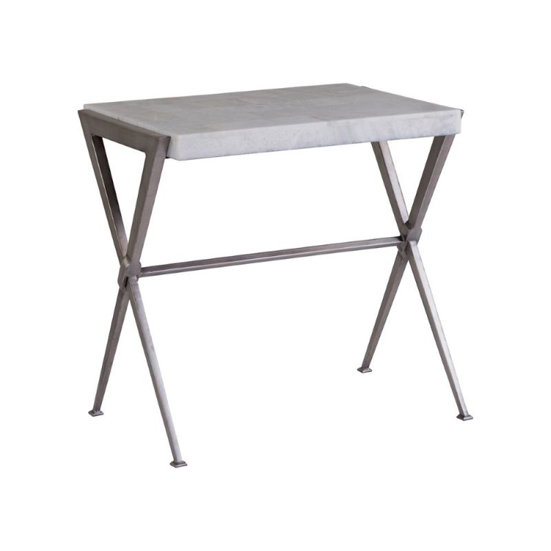 Artistica Home - Signature Designs Greta Rectangular End Table - Light Gray Onyx - 01-2080-955