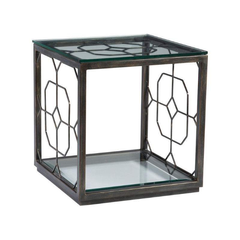 Artistica Home - Metal Designs Honeycomb Square End Table - St Laurent finish - 01-2056-957-44
