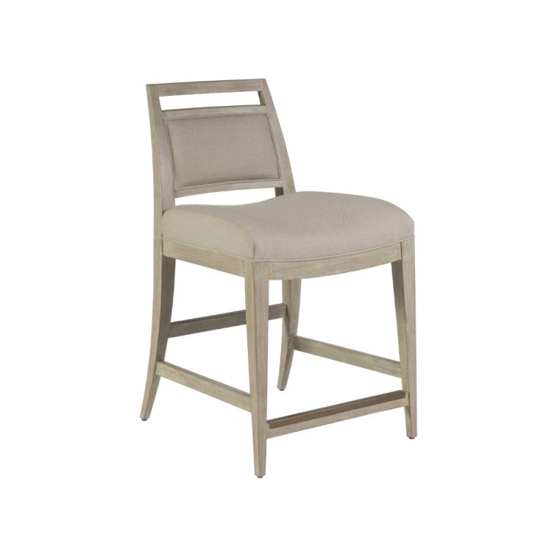 Artistica Home - Cohesion Program Nico Upholstered Counter Stool - White wash - 01-2222-895-40-01