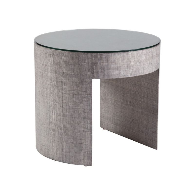Artistica Home - Signature Designs Precept Round End Table - Light Gray - 01-2077-950C