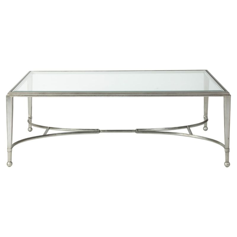 Artistica Home - Metal Designs Sangiovese Large Rectangular Cocktail Table - Silver Leaf Finish - 01-2011-949-47