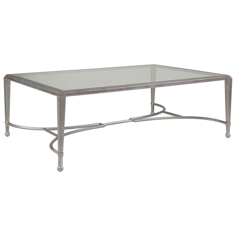 Artistica Home - Metal Designs Sangiovese Large Rectangular Cocktail Table - Argento finish - 01-2011-949-46