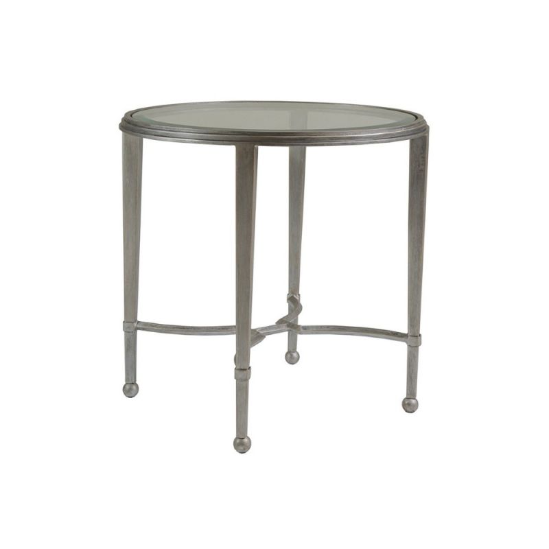 Artistica Home - Metal Designs Sangiovese Round End Table - Argento - 01-2011-950-46