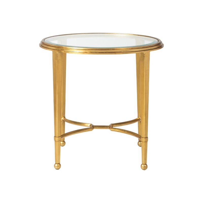 Artistica Home - Metal Designs Sangiovese Round End Table - Gold Leaf Finish - 01-2011-950-48
