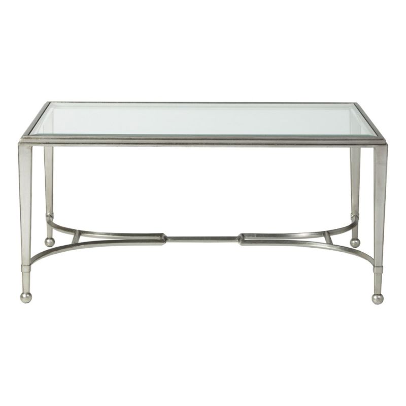 Artistica Home - Metal Designs Sangiovese Small Rectangular Cocktail Table - Silver Leaf Finish - 01-2011-945-47