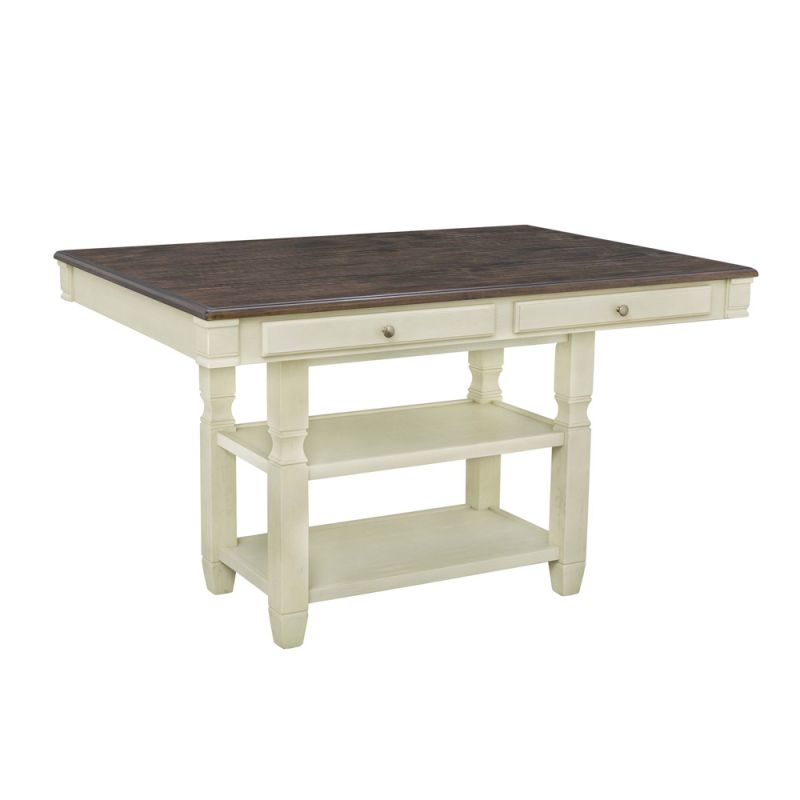 Avalon Furniture - Homeplace Counter Height Table with 4 Drawers/2 Shelves - D00041 GT