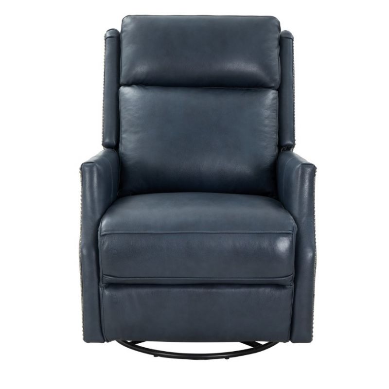 BarcaLounger - Cavill Swivel Glider Recliner with Power Recline & Power Head Rest in Barone Navy Blue - 8PH4003570845