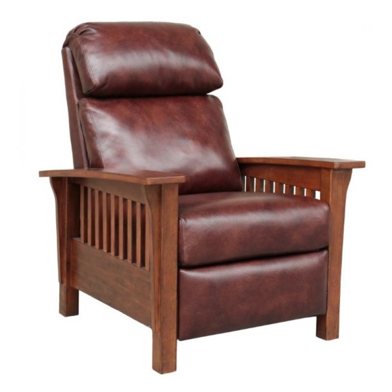 BarcaLounger - Mission Recliner Wenlock Fudge Leather - 73323570287