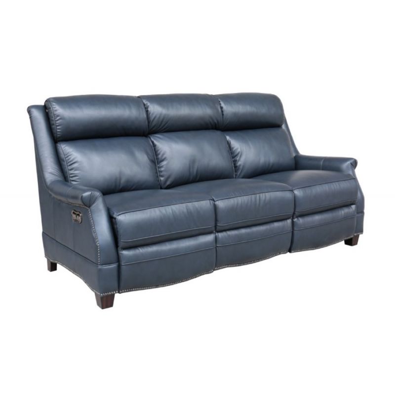 Warrendale Power Reclining Sofa With, Blue Leather Furniture