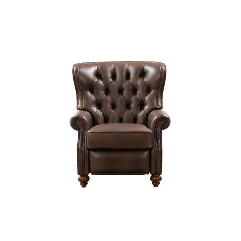 BarcaLounger - Writer's Chair Push Thru The Arm Recliner Worthington Cognac - 71226546085