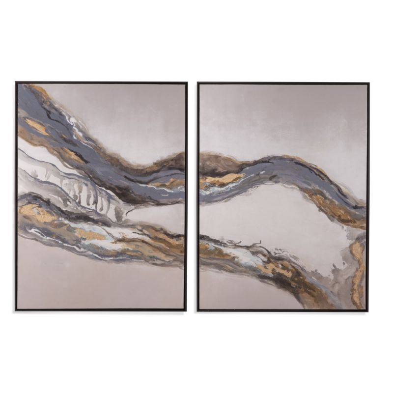 Bassett Mirror - Abstract Desert Landscape Wall Art (Set of Two) - 7300-392