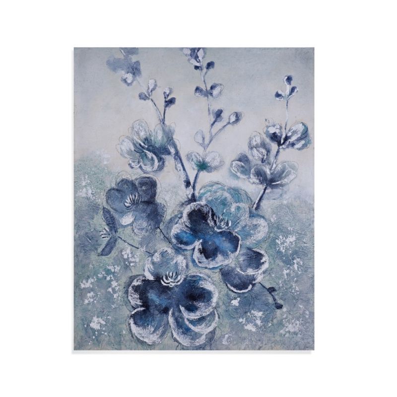 Bassett Mirror - Blue Blooms Canvas Art - 7300-541EC