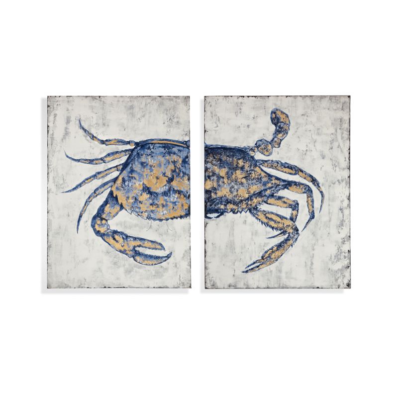 Bassett Mirror - Blue Crab Artwork - 7300-856EC