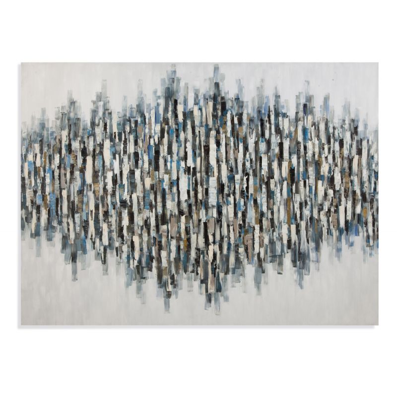 Bassett Mirror - Blue Lines Artwork - 7300-167EC