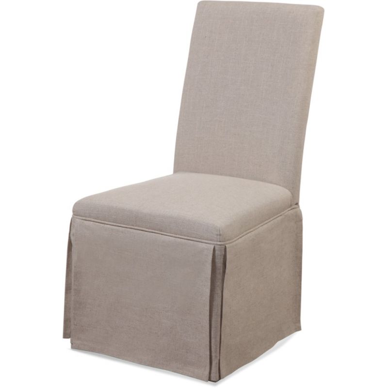 Bassett Mirror - Skirted Parsons Chair (Set of 2) - DPCH8-739EC