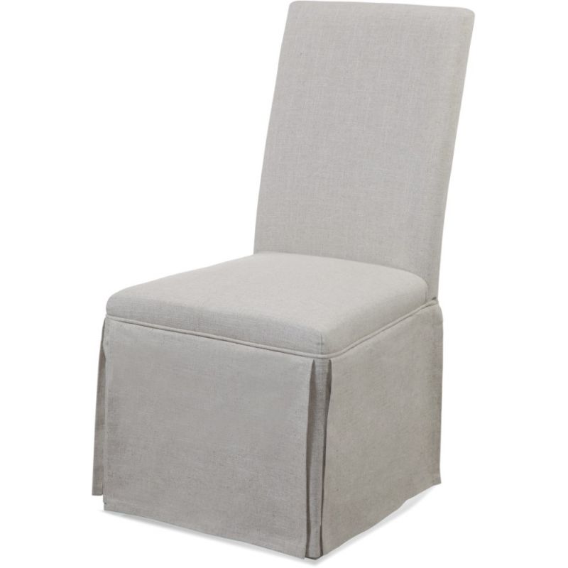 Bassett Mirror - Skirted Parsons Chair (Set of 2) - DPCH8-746EC