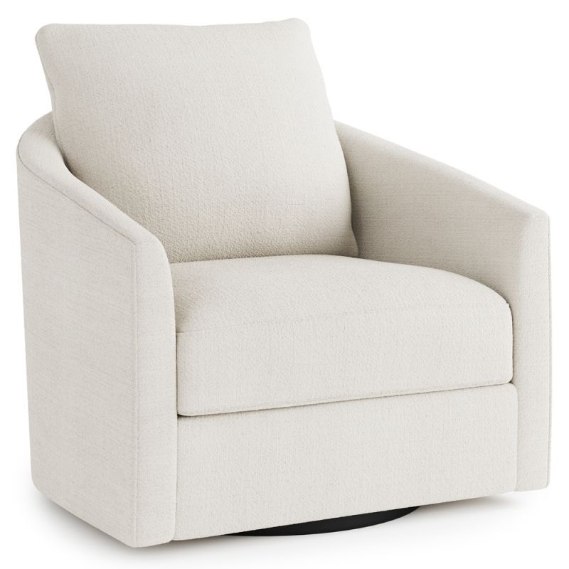 Bernhardt - Interiors Astoria Fabric Swivel Chair White - N9022SA