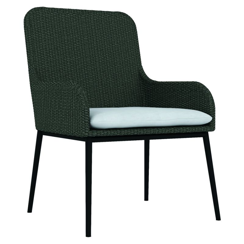 Bernhardt - Exteriors Antilles Rope Arm Chair - Gray Flannel; Lava - X0161RX