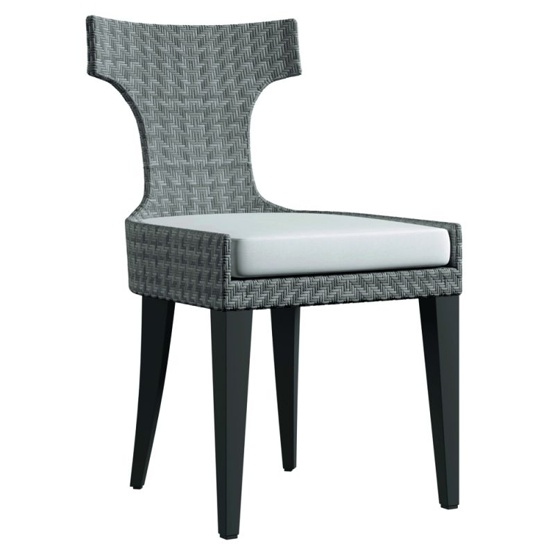 Bernhardt - Exteriors Sarasota Wicker Side Chair - Graphite; Pewter Gray - X01543X
