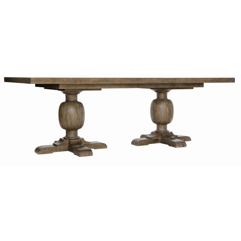 Bernhardt - Rustic Patina Pedestal Dining Table in Peppercorn Finish - K1276