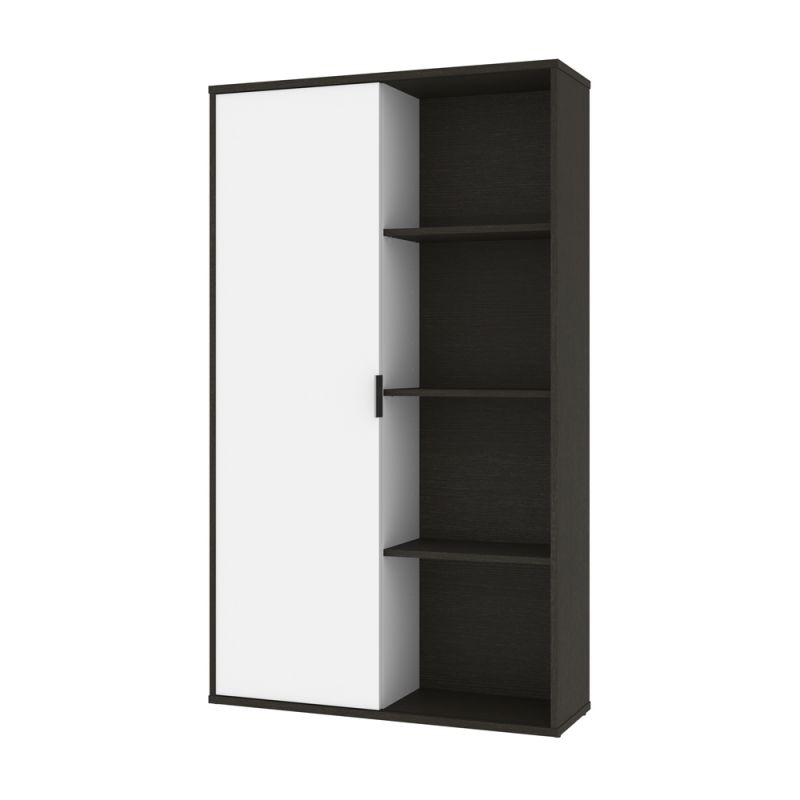 Bestar - Aquarius 36W Storage Cabinet with 8 Cubbies in Deep Grey & White - 114700-000032