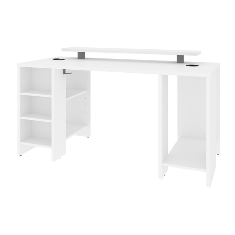 Bestar - Electra 60W Gaming Desk in White - 169401-000017